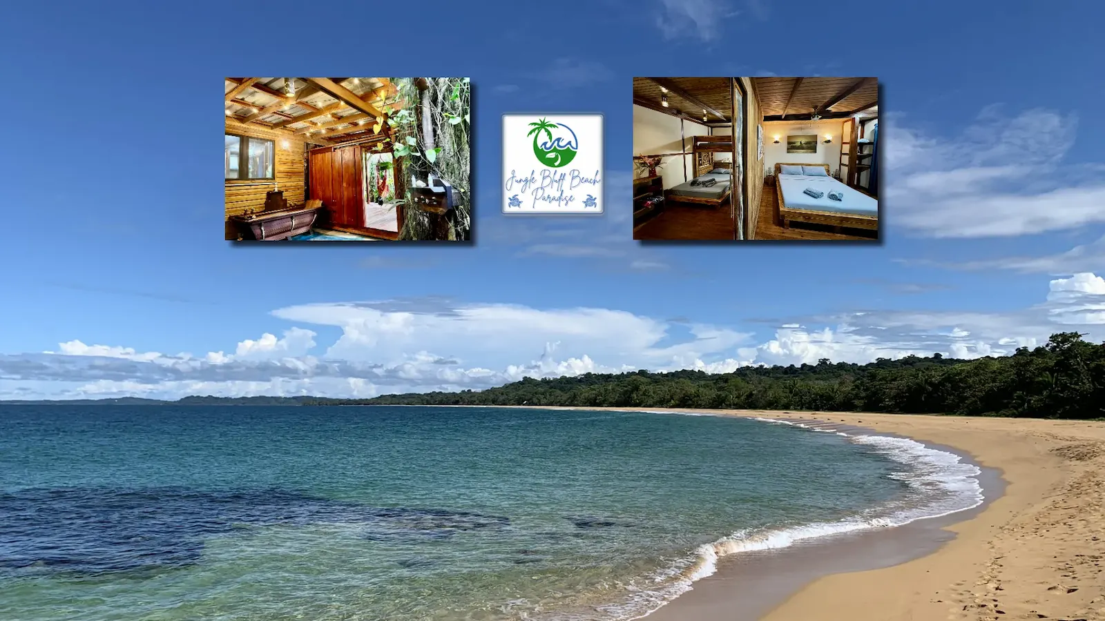 Ferienhaus im Dschungel von Bocas del Toro mit Blick ins Grüne, nahe Bluff Beach, Isla Colón